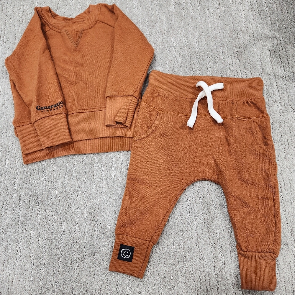 Kids Brown Sweatshirt and Joggers Set